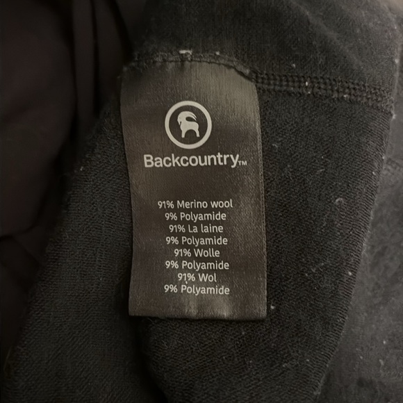 Backcountry Merino Wool base layer set pants & long sleeve half zip top - Picture 6 of 6